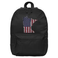 Minnesota American Flag 4th Of July 16 in Basic Backpack