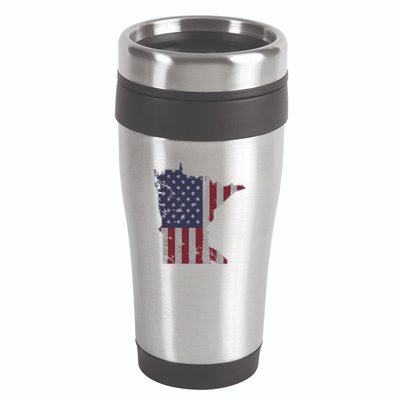 Minnesota American Flag 4th Of July 16oz Travel Tumbler