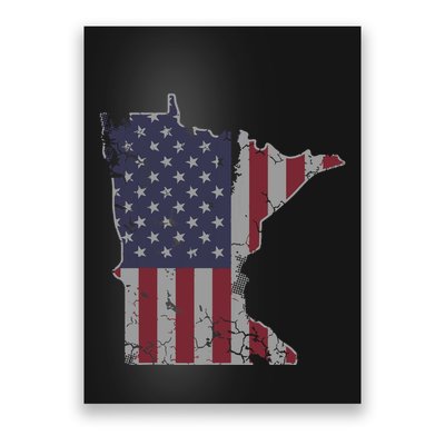 Minnesota American Flag 4th Of July Poster