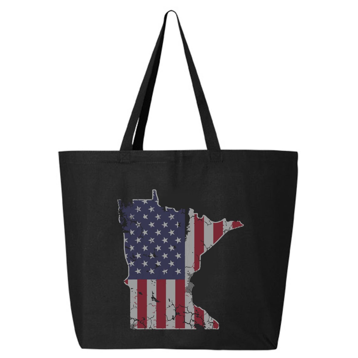 Minnesota American Flag 4th Of July 25L Jumbo Tote