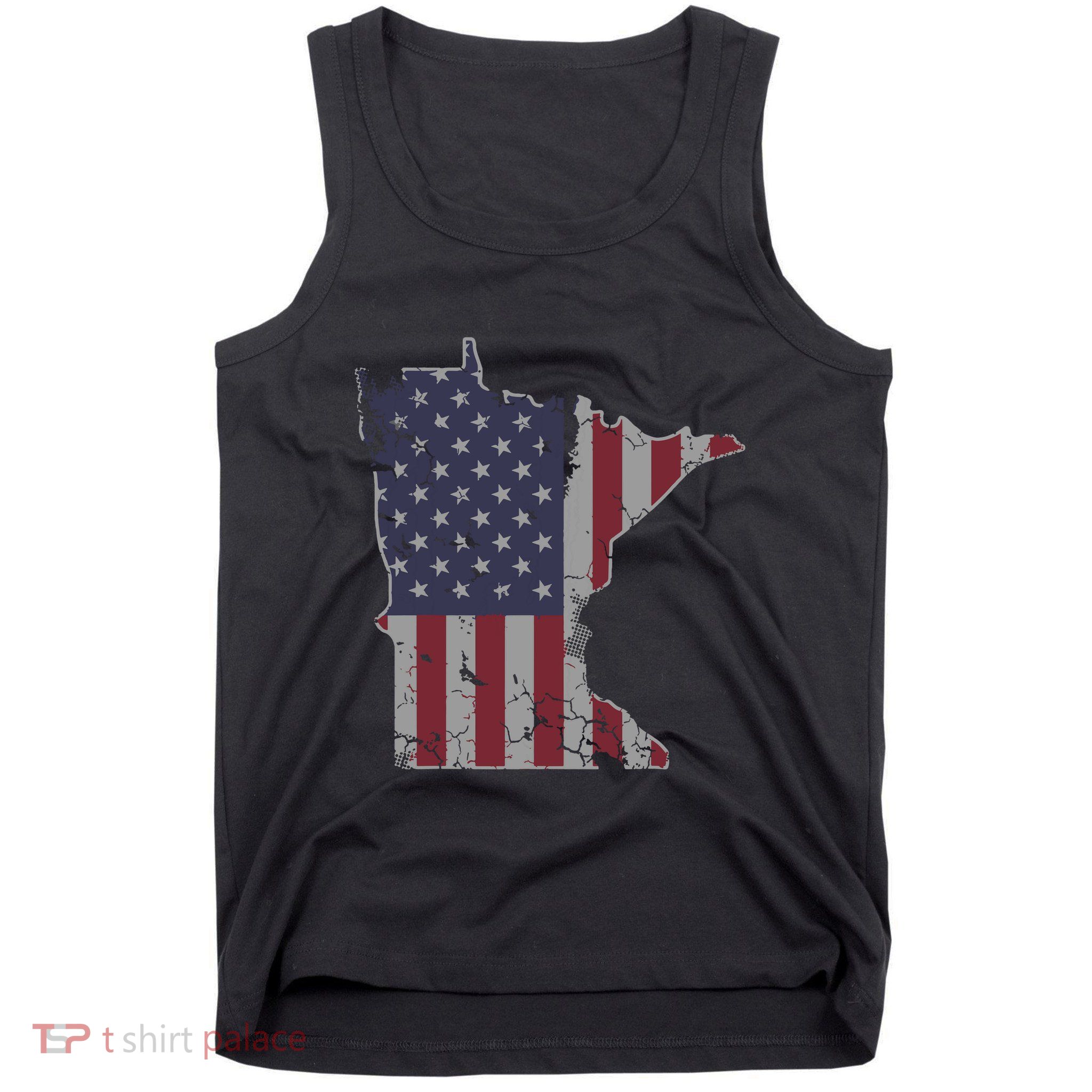 Minnesota American Flag 4th Of July Tank Top