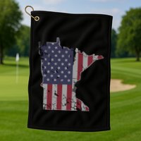 Minnesota American Flag 4th Of July Golf Towel