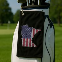 Minnesota American Flag 4th Of July Golf Towel