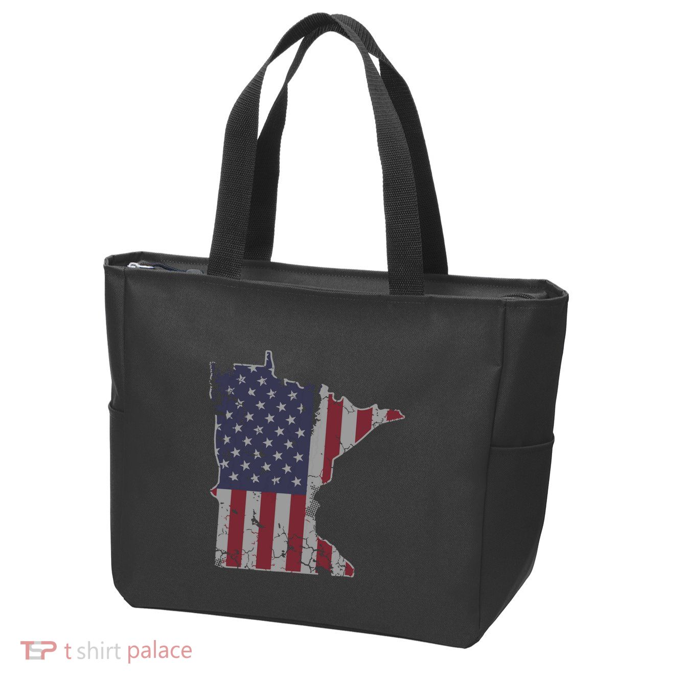 Minnesota American Flag 4th Of July Zip Tote Bag