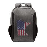 Minnesota American Flag 4th Of July Vector Backpack