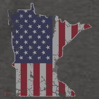 Minnesota American Flag 4th Of July Vector Backpack
