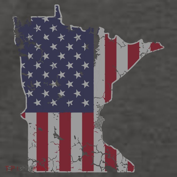 Minnesota American Flag 4th Of July Vector Backpack