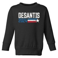 Make America Florida DeSantis 2024 Election Vintage US Flag Toddler Sweatshirt