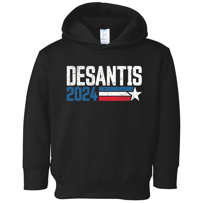 Make America Florida DeSantis 2024 Election Vintage US Flag Toddler Hoodie