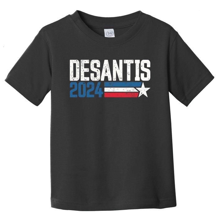 Make America Florida DeSantis 2024 Election Vintage US Flag Toddler T-Shirt