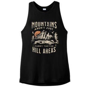 Mountains ArenT Funny TheyRe Hill Areas Dad Joke Word Pun Ladies PosiCharge Tri-Blend Wicking Tank