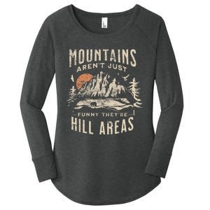 Mountains ArenT Funny TheyRe Hill Areas Dad Joke Word Pun Women's Perfect Tri Tunic Long Sleeve Shirt