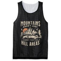 Mountains ArenT Funny TheyRe Hill Areas Dad Joke Word Pun Mesh Reversible Basketball Jersey Tank