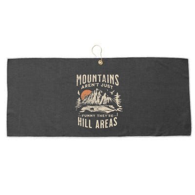 Mountains ArenT Funny TheyRe Hill Areas Dad Joke Word Pun Large Microfiber Waffle Golf Towel