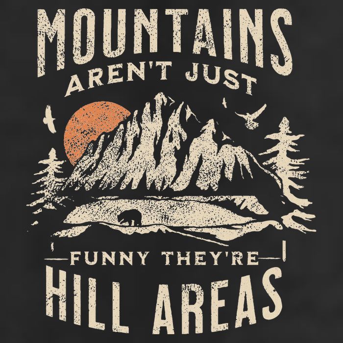 Mountains ArenT Funny TheyRe Hill Areas Dad Joke Word Pun Golf Towel