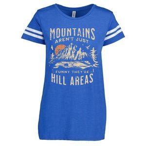 Mountains ArenT Funny TheyRe Hill Areas Dad Joke Word Pun Enza Ladies Jersey Football T-Shirt