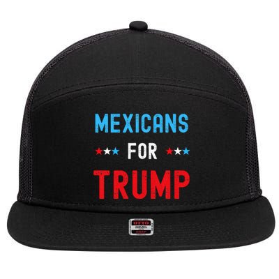 Mexican Americans For Trump Hispanic Vote Republican 7 Panel Mesh Trucker Snapback Hat