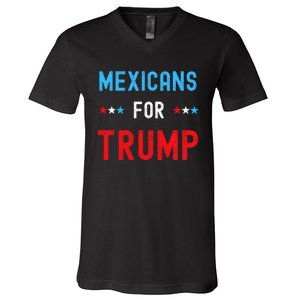 Mexican Americans For Trump Hispanic Vote Republican V-Neck T-Shirt