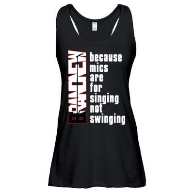 Mics Are For Singing Not Swinging Ladies Essential Flowy Tank