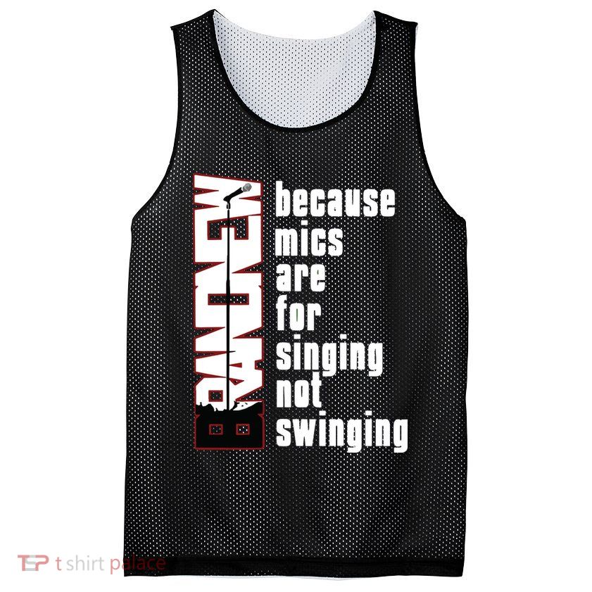 Mics Are For Singing Not Swinging Mesh Reversible Basketball Jersey Tank