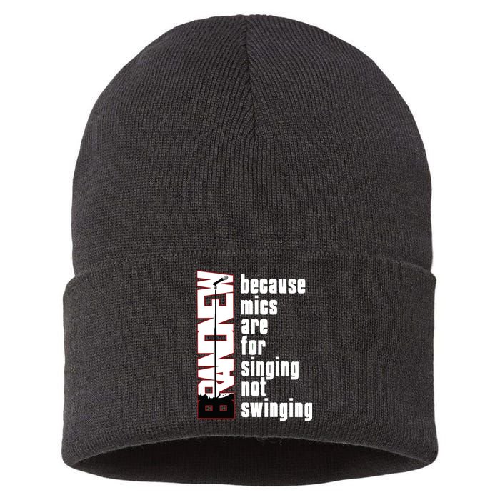 Mics Are For Singing Not Swinging Sustainable Knit Beanie