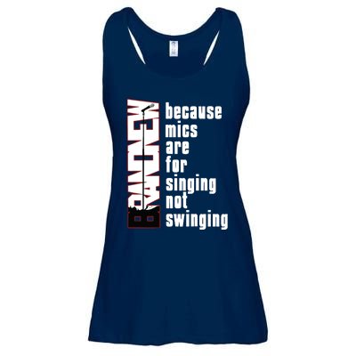 Mics Are For Singing Not Swinging Ladies Essential Flowy Tank