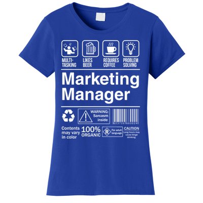 Marketing Ager Funny Sarcastic Label Meaningful Gift Women's T-Shirt