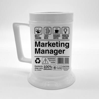 Marketing Ager Funny Sarcastic Label Meaningful Gift Beer Stein