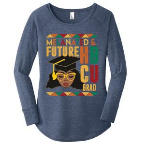 Melanated And Future Hbcu Grad African Hbcu Black History Gift Women's Perfect Tri Tunic Long Sleeve Shirt