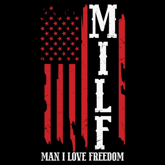 MILF American Flag Man I LIke Freedom 4th Of July Cooling Performance Crew T-Shirt