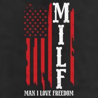 MILF American Flag Man I LIke Freedom 4th Of July Adult Drive Performance Visor