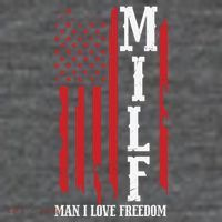 MILF American Flag Man I LIke Freedom 4th Of July Flatbill Hat