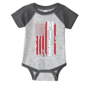 MILF American Flag Man I LIke Freedom 4th Of July Infant Baby Jersey Bodysuit