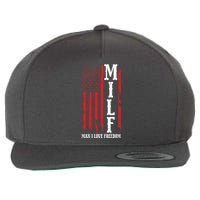 MILF American Flag Man I LIke Freedom 4th Of July Wool Snapback Cap