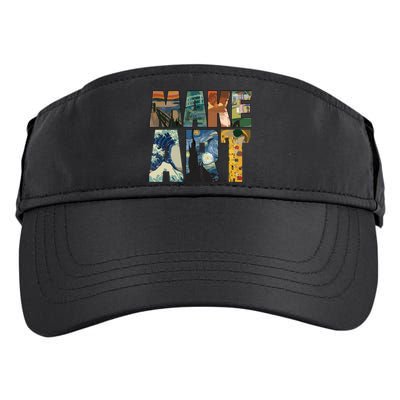 MAKE ART | Funny Artist Artistic Humor Painting Cool Adult Drive Performance Visor