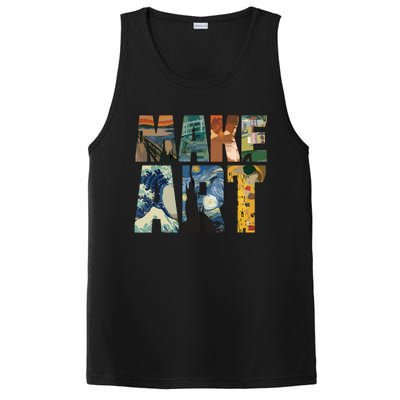 MAKE ART | Funny Artist Artistic Humor Painting Cool PosiCharge Competitor Tank