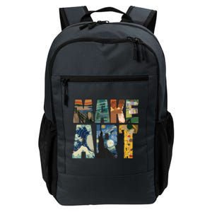 MAKE ART | Funny Artist Artistic Humor Painting Cool Daily Commute Backpack