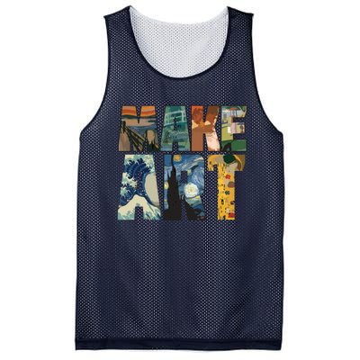 MAKE ART | Funny Artist Artistic Humor Painting Cool Mesh Reversible Basketball Jersey Tank