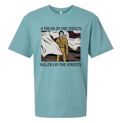 Michael A Freak In The Sheets Killer On The Streets Halloween Sueded Cloud Jersey T-Shirt