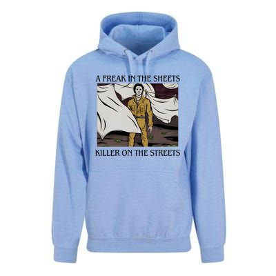 Michael A Freak In The Sheets Killer On The Streets Halloween Unisex Surf Hoodie