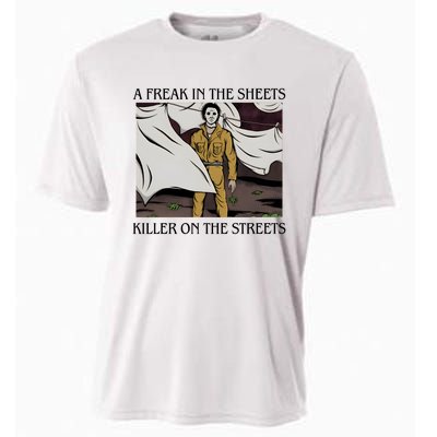 Michael A Freak In The Sheets Killer On The Streets Halloween Cooling Performance Crew T-Shirt