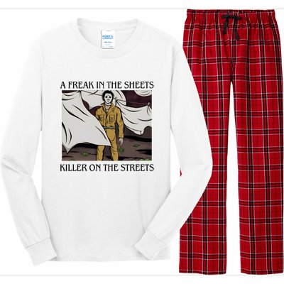 Michael A Freak In The Sheets Killer On The Streets Halloween Long Sleeve Pajama Set