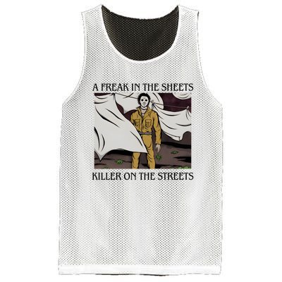 Michael A Freak In The Sheets Killer On The Streets Halloween Mesh Reversible Basketball Jersey Tank