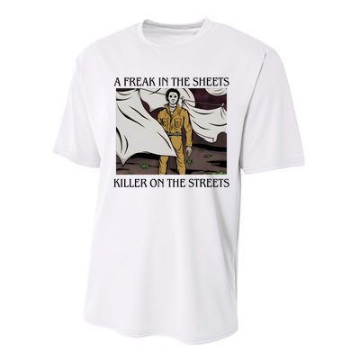 Michael A Freak In The Sheets Killer On The Streets Halloween Performance Sprint T-Shirt