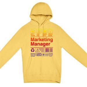 Marketing Ager Funny Sarcastic Label Gift Premium Pullover Hoodie