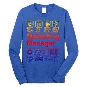 Marketing Ager Funny Sarcastic Label Gift Long Sleeve Shirt