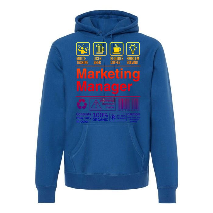 Marketing Ager Funny Sarcastic Label Gift Premium Hoodie