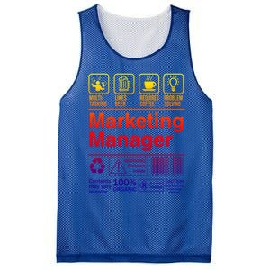 Marketing Ager Funny Sarcastic Label Gift Mesh Reversible Basketball Jersey Tank