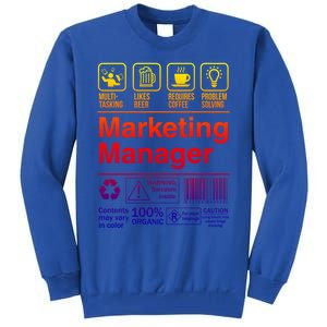 Marketing Ager Funny Sarcastic Label Gift Tall Sweatshirt