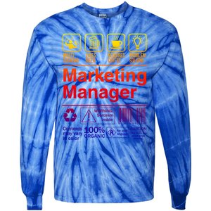 Marketing Ager Funny Sarcastic Label Gift Tie-Dye Long Sleeve Shirt